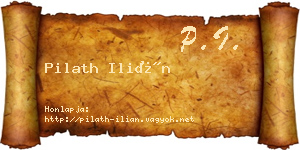 Pilath Ilián névjegykártya